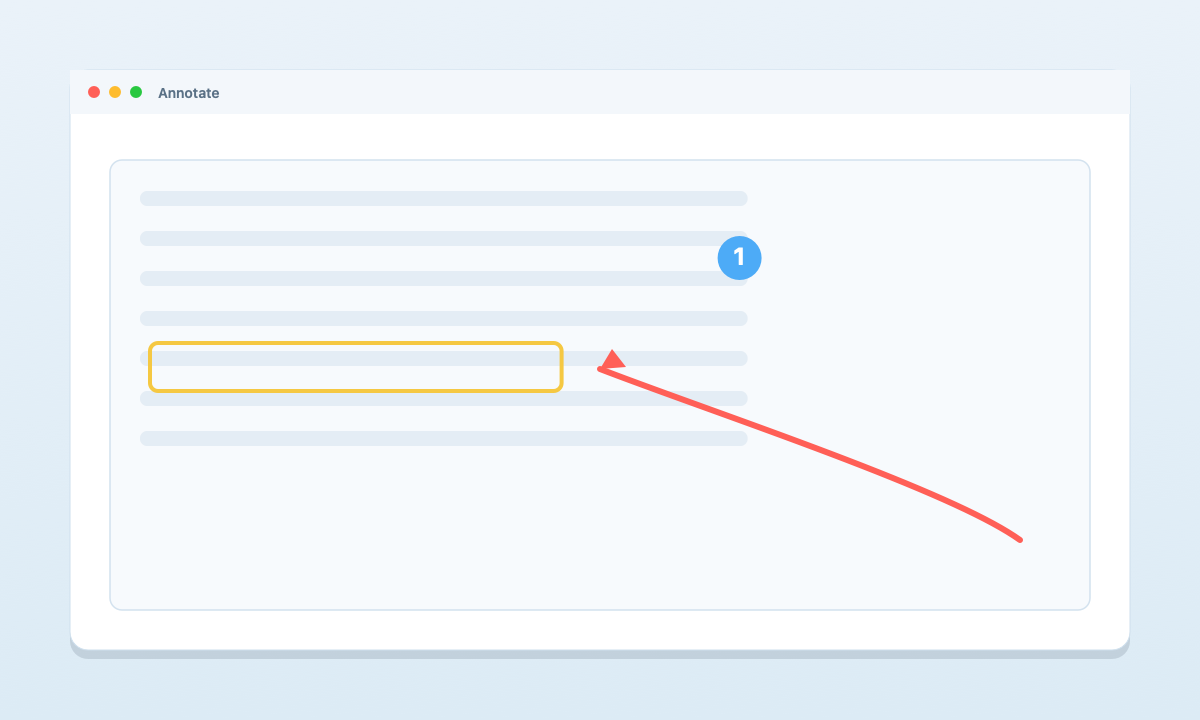 A screenshot annotated with an arrow, a highlight box, and a numbered step